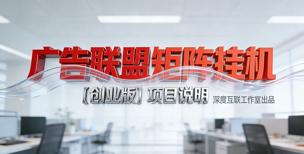 图片[4]-广告联盟矩阵挂机【创业版】—— 低门槛轻创业，全自动稳收益项目说明【简介】-深度互联