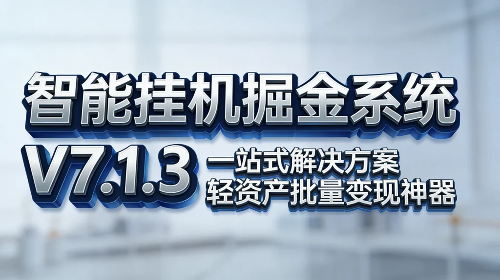 图片[6]-全平台智能挂机自动掘金系统V7.1.3 一站式创业解决方案 轻资产批量变现神器【简介】-深度互联